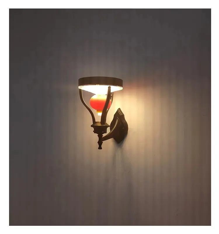 Chinese Red Lantern Outdoor Solar Lamp IP65 Waterproof Wall Light Solar Sunlight Powered Garden street light