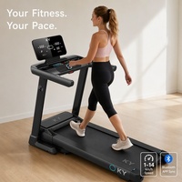 Caminadora Inteligente Bluetooth KY New A8, Motorizada, para Gimnasio en Casa, 3.75HP, 16km/h, 150kg, Consola LED, Fábrica OEM