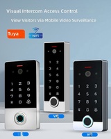 Tuya Smart WiFi Access Control System with Video Intercom, Metal Housing Fingerprint Password Card Unlock for Door Security