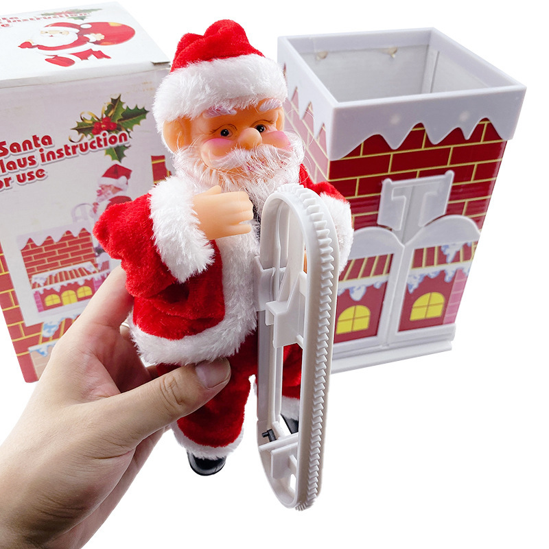 Новый рождественский Электрический Санта-Клаус восхождение по дымоходу игрушки подарок для детей