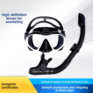 Equipo de Snorkel de Silicona Transfronterizo, Máscara de <span class=keywords><strong>Buceo</strong></span> y Set de Snorkel, Snorkel Completamente Seco, Unisex, Duradero - Product Image 1