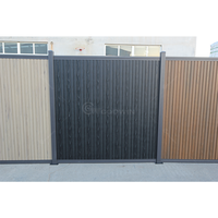 Panneaux de clôture WPC résistants aux intempéries, anti-décoloration, en composite bois-plastique, pour clôtures d'intimité, commande en gros, prix de gros
