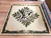 Tapis de mahjong américain vintage Mallard Duck de 31,5 pouces, fond en caoutchouc antidérapant en néoprène, tapis doux anti-bruit pour jeux de table en famille