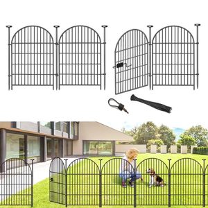 Hoge Tuin Hek Met Poort Buiten Voor Tuin, Roestvrije Metalen Draad Tijdelijke Hond Hek Voor Patio, Geen Graven Tuin Hekwerk - Product Image 3