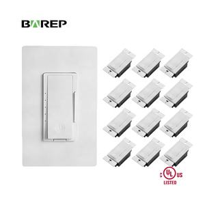 Interruptores de Luz Elétricos <span class=keywords><strong>Dimmer</strong></span> de Parede PC com Controle Duplo e Reset, Certificados pela UL para Luzes <span class=keywords><strong>LED</strong></span> - Product Image 1