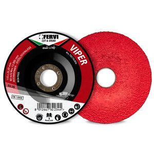 Disque à fibres flexibles Fervi Viper 115x22.23mm pour couper et meuler l'acier inoxydable sans fer - Product Image 2