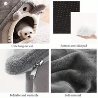 Luxe chat chien lit maison Pet dormir nid poignée nid quatre saisons universel amovible et lavable Pet lit maison