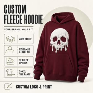Sudadera con Capucha de Halloween con Logotipo Personalizado de Fábrica, Bordado 3D, Ilustración de Halloween, Ropa Urbana, Venta al Por Mayor OEM - Product Image 1