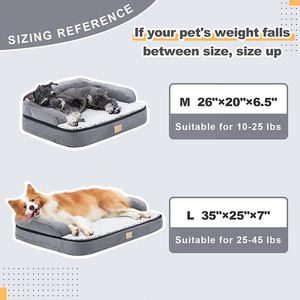 Benutzer definiertes Logo <span class=keywords><strong>Private</strong></span> <span class=keywords><strong>Label</strong></span> Haustier Hunde bett Sofa Unübertroffener Komfort Unterstützen der Eier schaum Wasserdichtes ortho pä disches Hunde bett - Product Image 5