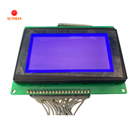 Modul LCD 128*64 Dot-Matrix STN Film Biru Negatif LCM KS108B 8080 Paralel 5V Lampu Latar LED Putih SMG12864A2