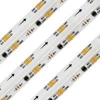 Bande LED COB RGB DC24V IP65, dimmable, multicolore, USB, intelligente, à changement de couleur, DIY, certifiée CE/ROHS, CRI=80