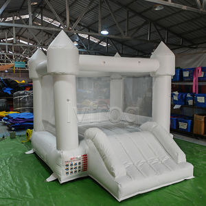 <span class=keywords><strong>Castillo</strong></span> Inflable Comercial Pequeño, Color Rosa, con Tobogán, Equipo de Diversión para Exteriores, Ideal para Alquiler - Product Image 3