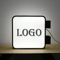 Boîte lumineuse personnalisée avec logo pour boutique Boîte lumineuse ronde Boîte lumineuse circulaire sans cadre en acrylique pour l'extérieur LED
