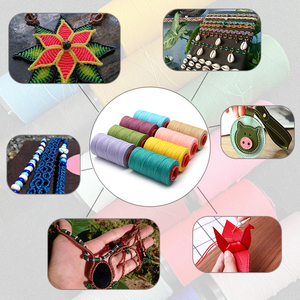 Sáp Chủ Đề Cho Da May-Da Chủ Đề Sáp Chuỗi Polyester Dây Cho Da Thủ Công Khâu Thủ Công Mỹ Nghệ 0.8Mm 200Yards - Product Image 6