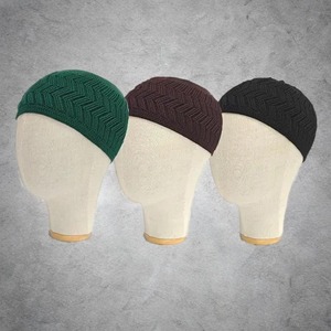 Sombrero de oración musulmán Kopiah Kufi de Punto ligero y cómodo para todas las ocasiones y uso prolongado - Product Image 1
