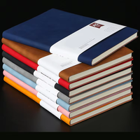 Agenda hebdomadaire A5 en cuir PU, carnet de bureau, 100 feuilles, reliure thermique