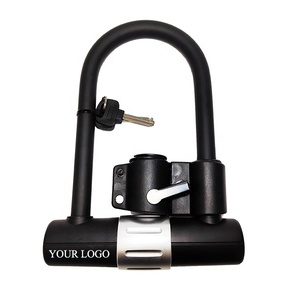 Serrure de moto en forme de <span class=keywords><strong>U</strong></span> robuste Serrure de vélo en forme de D de sécurité <span class=keywords><strong>antivol</strong></span> avec <span class=keywords><strong>support</strong></span> à dégagement rapide, 2 clés - Product Image 6