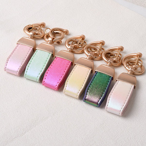 Llavero de Coche Personalizado de Cuero PU con Color Degradado Fluorescente, <span class=keywords><strong>Mini</strong></span> Llavero Corto Francés con Destornillador de Metal y Cuerda - Product Image 2