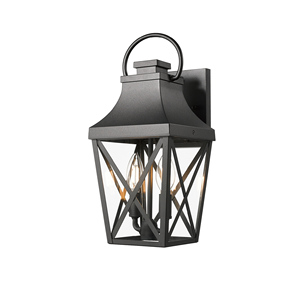 Outdoor Wall <b>Light</b> Matte <b>Black</b> Clear Glass <b>Shade</b> Waterproof Porch Lighting Exterior Fixture - Product Image 5