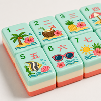 Fabrication sur mesure de jeux de Mahjong américains en acrylique avec motifs de carreaux personnalisés, 1, 2, 3, 4 ou 5 couches, pour le divertissement