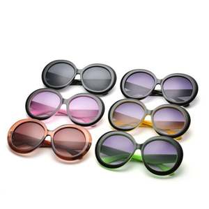 Lunettes de soleil surdimensionnées vintage de luxe pour femmes et hommes, avec logo personnalisé, rondes, style rétro, pour festival, protection UV400, 2020 - Product Image 5