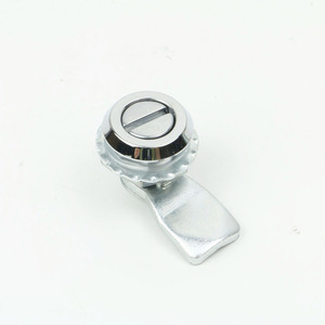 Serratura a camma a quarto di giro in lega di zinco cromata con inserti multipli, a triangolo e a moneta, per quadri elettrici e cassette di distribuzione - Product Image 2