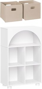 Estantería Curva para Niños con Cubos de Almacenamiento - Estante Arqueado para Juguetes, Ideal para Libros y Salas de Juegos - Product Image 4