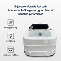 Bassin de pédicure en acrylique en gros, portable, pour SPA et soins des pieds, compatible avec les fauteuils de pédicure