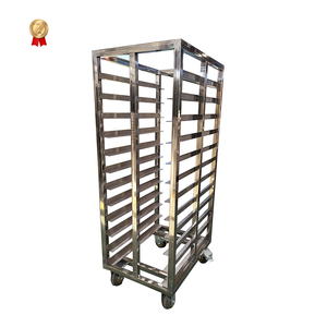304 201 공장 도매 맞춤형 크기 호텔 GN 식품 팬 음식 서빙 트롤리 모바일 식품 랙 트레이 서빙 카트 트롤리 - Product Image 1