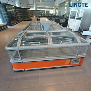 <span class=keywords><strong>Réfrigérateur</strong></span> de supermarché le plus vendu avec portes coulissantes en verre et grandes fenêtres, combinaison de style îlot - Product Image 2