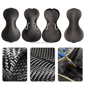 Hochwertiger 4/4 & 1/2 Unvollendeter Reiner Kohlefaser-Geigenkörper Oberseite Rückseite Seite für DIY-Herstellung Maßgefertigte Geigen - Product Image 4