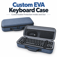Étui de clavier personnalisé en EVA, antichoc, portable, coque rigide, sac de rangement avec fermeture éclair et poignée pour clavier mécanique, protection de voyage