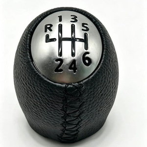 Chen Can Car Gear <b>Shift</b> <b>Knob</b> Leather Wrapped 6 Speed Manual Transmission Ergonomic Design for Renault Megane - Product Image 2
