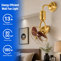 Ventilateur mural oscillant à 3 pales en ABS avec télécommande, moteur BLDC et conception silencieuse