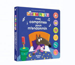 Livre sonore interactif avec boutons à presser pour tout-petits, contenant des comptes-rendus et des berceuses françaises pour l'heure du coucher - Product Image 1