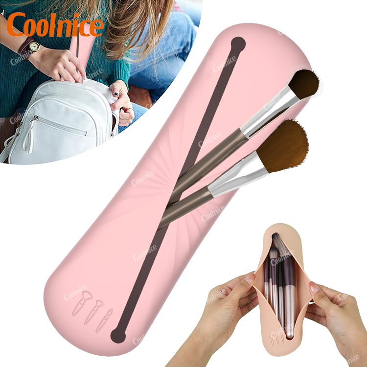 Рынок Модный держатель для кистей для макияжа Силиконовая Кисть для макияжа Маленький Футляр Элегантный дорожный контейнер для кистей