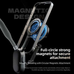 TELESIN-Support magnétique de cou en silicone pour Iphone 15 14 13 12 <span class=keywords><strong>11</strong></span> SAMSUNG HUAWEI XIAOMI, accessoires de téléphone - Product Image 5