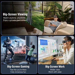 Pantalla 3D de Realidad Virtual V60 2026 Nueva Pantalla Gigante 1080P 70 °   Cine Personal Inalámbrico FOV para Deportes y Películas - Product Image 1