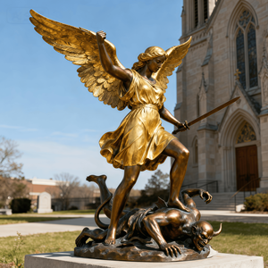 Personalizado Monumental escultura Igreja elenco cobre grande Battle <span class=keywords><strong>Angel</strong></span> estátua - Product Image 2