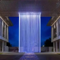 Fontaine murale d'eau extérieure personnalisée, cascade décorative pour jardins et parcs