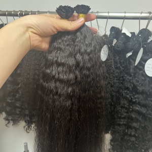 Extensions de cheveux cambodgiens durables et compatibles avec les colorations, pointes en K, cheveux 100% vierges vietnamiens, pointes en K, micro-attaches - Product Image 1