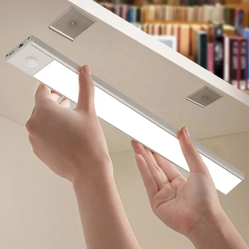 USB Rechargeable Motion Sensor Placard Éclairage Sans Fil PIR Lumière Nuit Lampe Armoire LED Cabinet Lumière