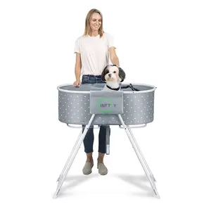 Factory Customization Pet Dog Cat Washing Shower Grooming Bath Tub Basin Foldable Portable Elevated Folding Dog Bath Tub