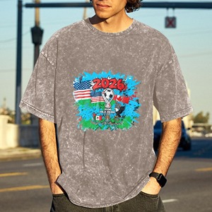 T-shirt pour hommes US Stock Football Fans Coupe du Monde 2026 USA Canada Mexique Imprimé graphique Vintage Style urbain Manches courtes - Product Image 6
