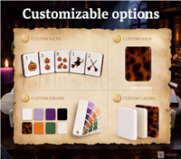 Ensemble de Mahjong de Luxe 160 Tuiles – Maison Hantée – Soirée Jeu Effrayante – Divertissement à Domicile – Jeu Complet avec Pochette de Rangement Prête à l'emploi