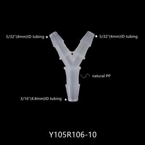 Connecteur de tuyau en plastique Tuyau en silicone à trois voies en forme de Y Matériau PP à trois voies Connecteur en étoile de joint résistant aux acides et à la corrosion - Product Image 2
