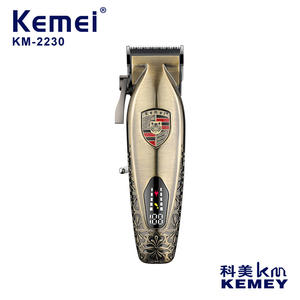 Tondeuse à cheveux électrique professionnelle Kemei KM 2230 avec base pour usage en salon, boîtier en plastique, modèle à charge USB - Product Image 2