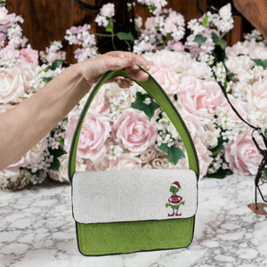 Sac de soirée en coton perlé avec chaîne, pochette à rabat, sac cadeau de fête, coquillage scintillant, mode - Product Image 2