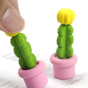Sản phẩm mới biểu tượng tùy chỉnh phá vỡ kháng quảng cáo <span class=keywords><strong>3D</strong></span> khá bút chì mini xương rồng hình sinh viên tẩy - Product Image 2