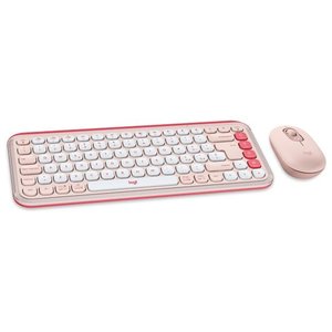 ชุดคีย์บอร์ดเกมมิ่ง POP Icon Combo Rose และเมาส์ไร้สาย RGB Backlit สีขาวนวล รุ่น 920 013117 ดีไซน์บางเฉียบสำหรับใช้งานกับเดสก์ท็อป - Product Image 2